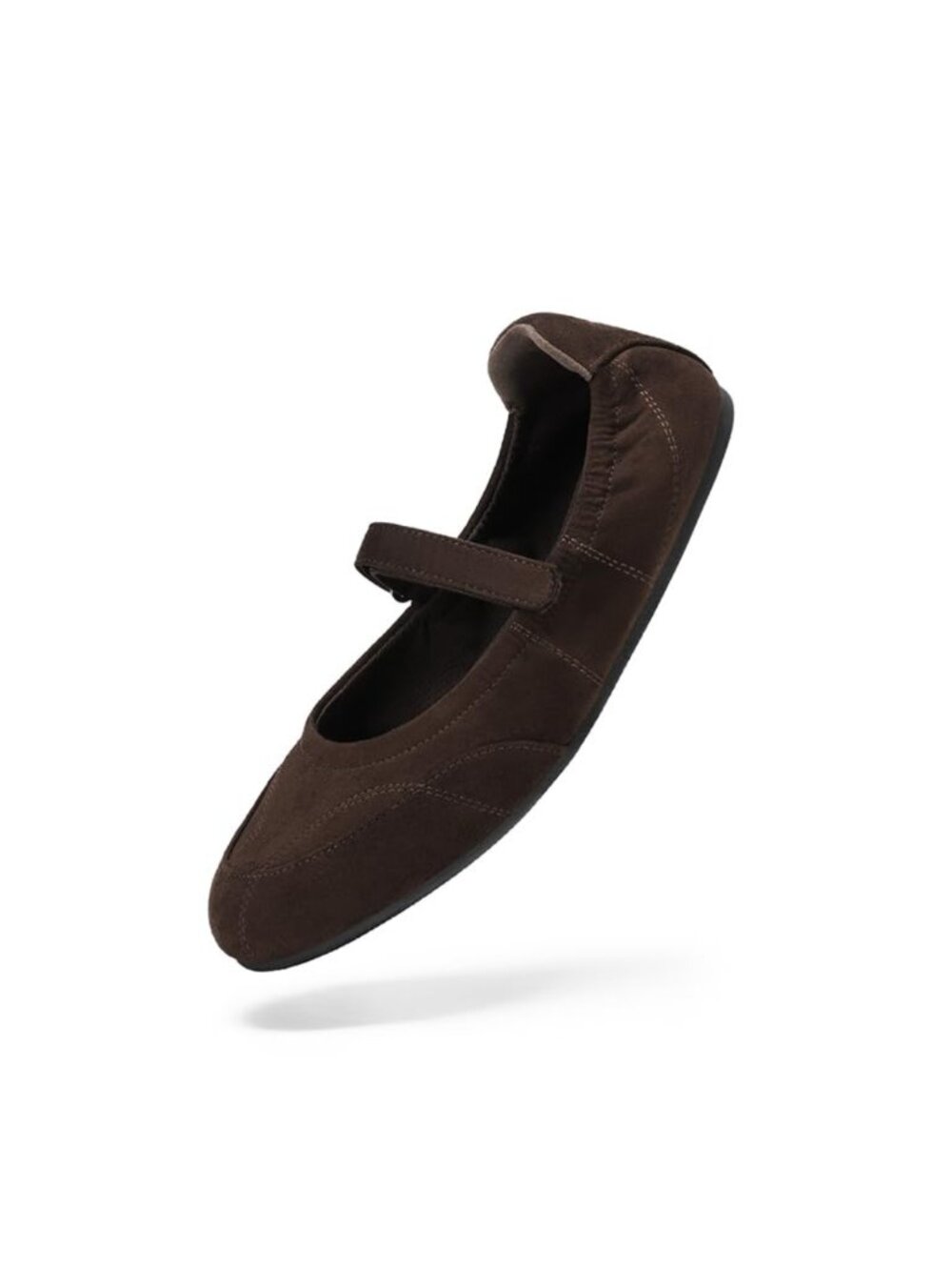 Mary Jane Ballet Flats Faux Suede Memory Foam Comfort Shoes